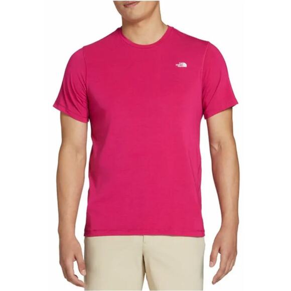 The North Face Men's Pink Primrose Adventure Short Sleeve T-Shirt Size XXL - Picture 1 of 5